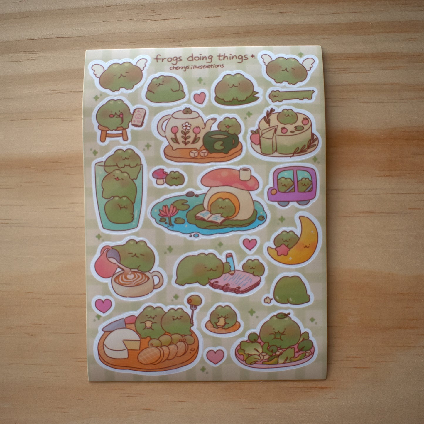 Frogs Doing Things Sticker Sheet