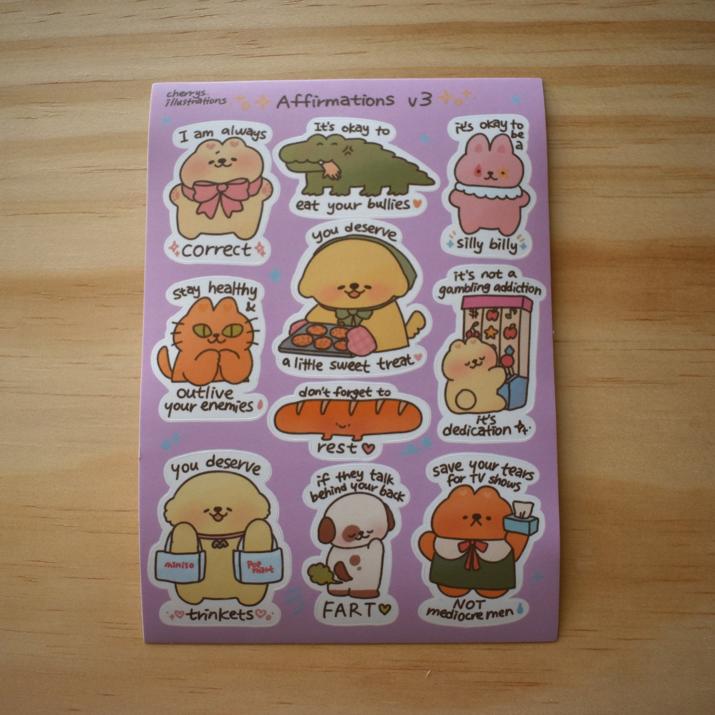 Affirmations v3 Sticker Sheet