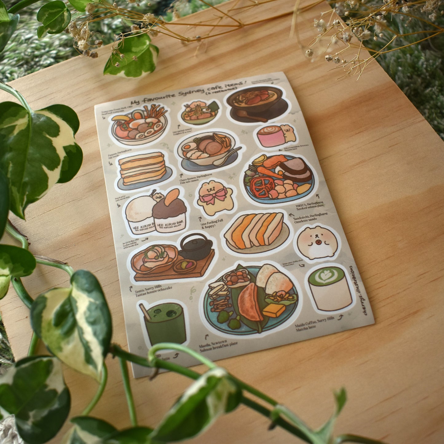 Sydney Cafes Sticker Sheet