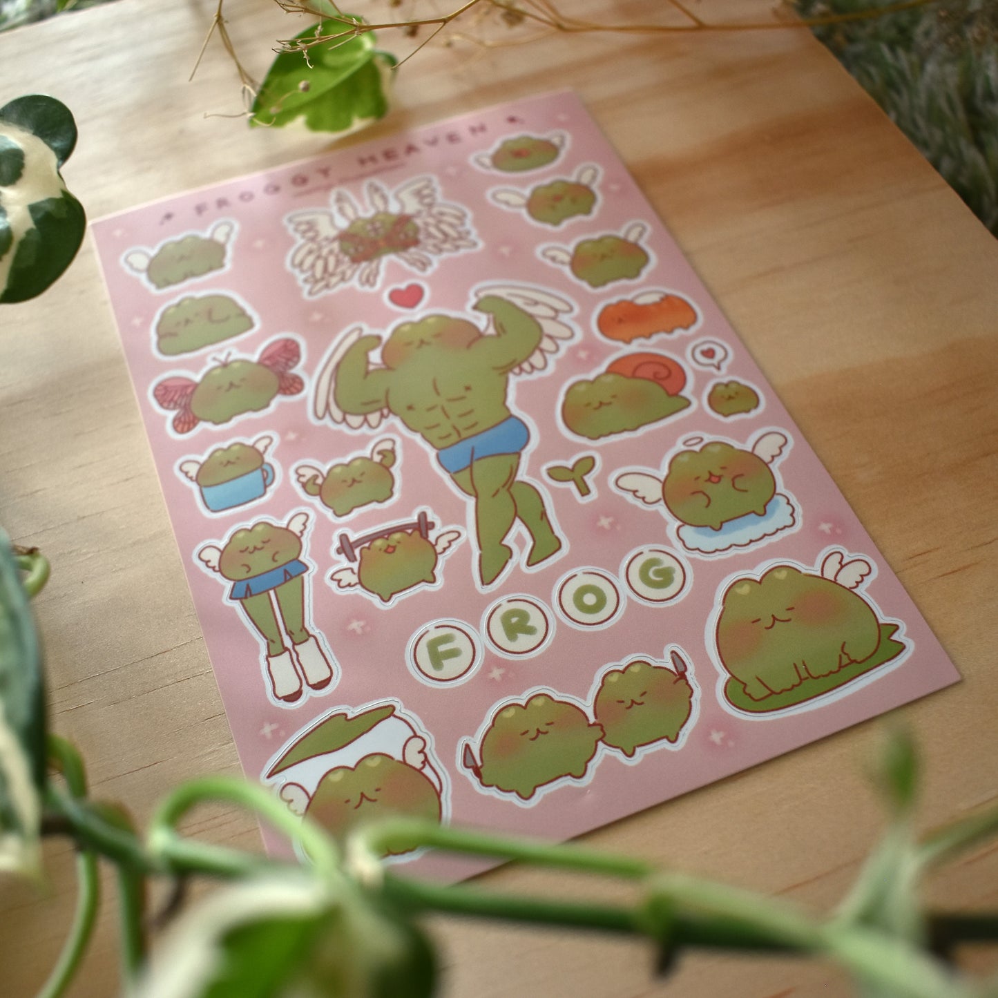 Buff Froggy Sticker Sheet