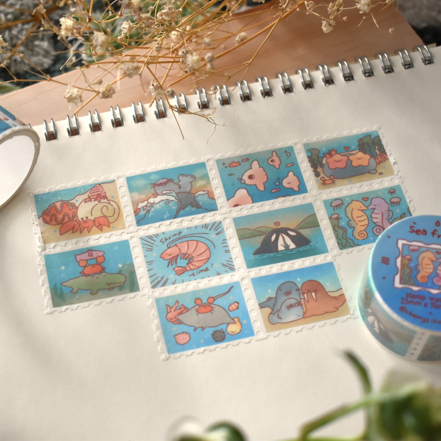 Sea Friends Stamp Washi Tape