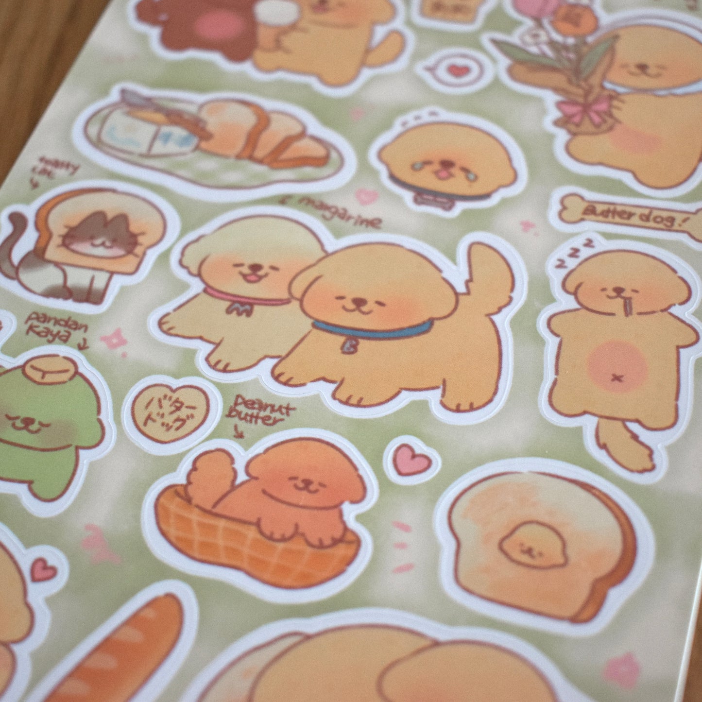Butter Dog & Friends Sticker Sheet