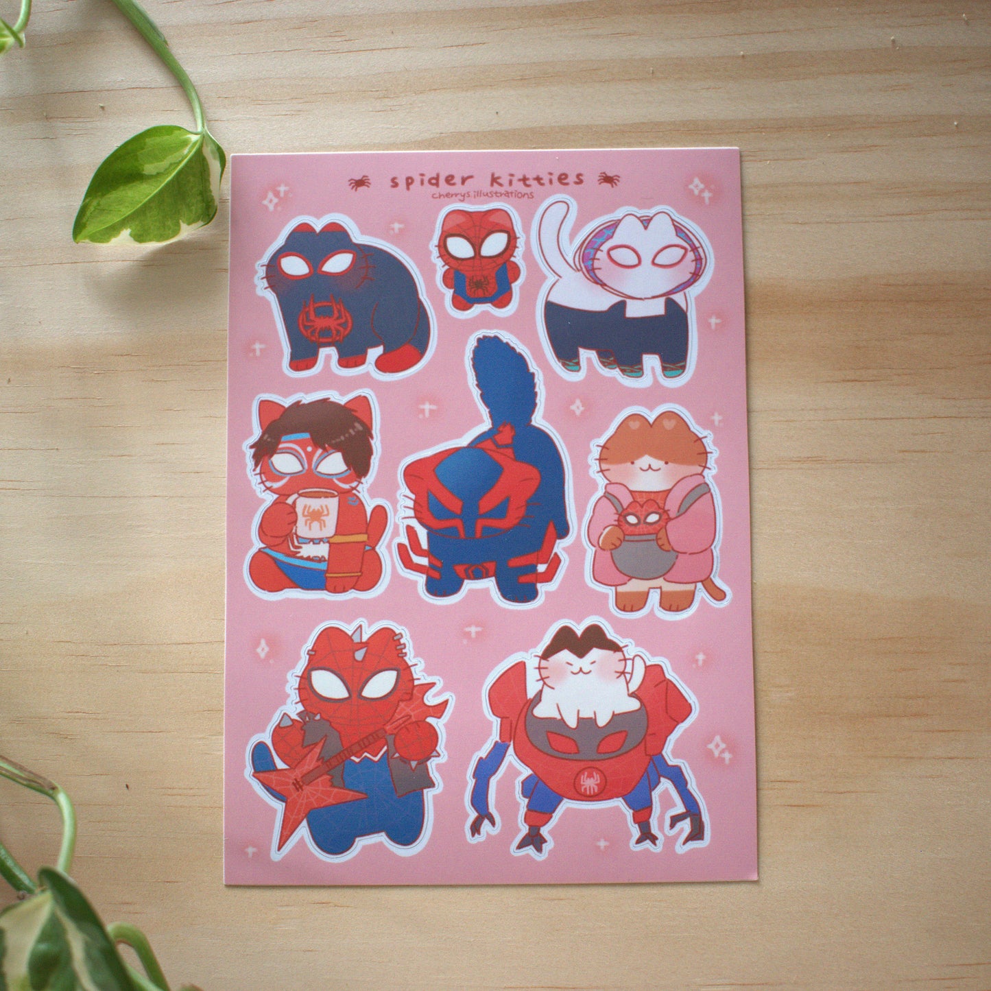 Spider Kitties Sticker Sheet