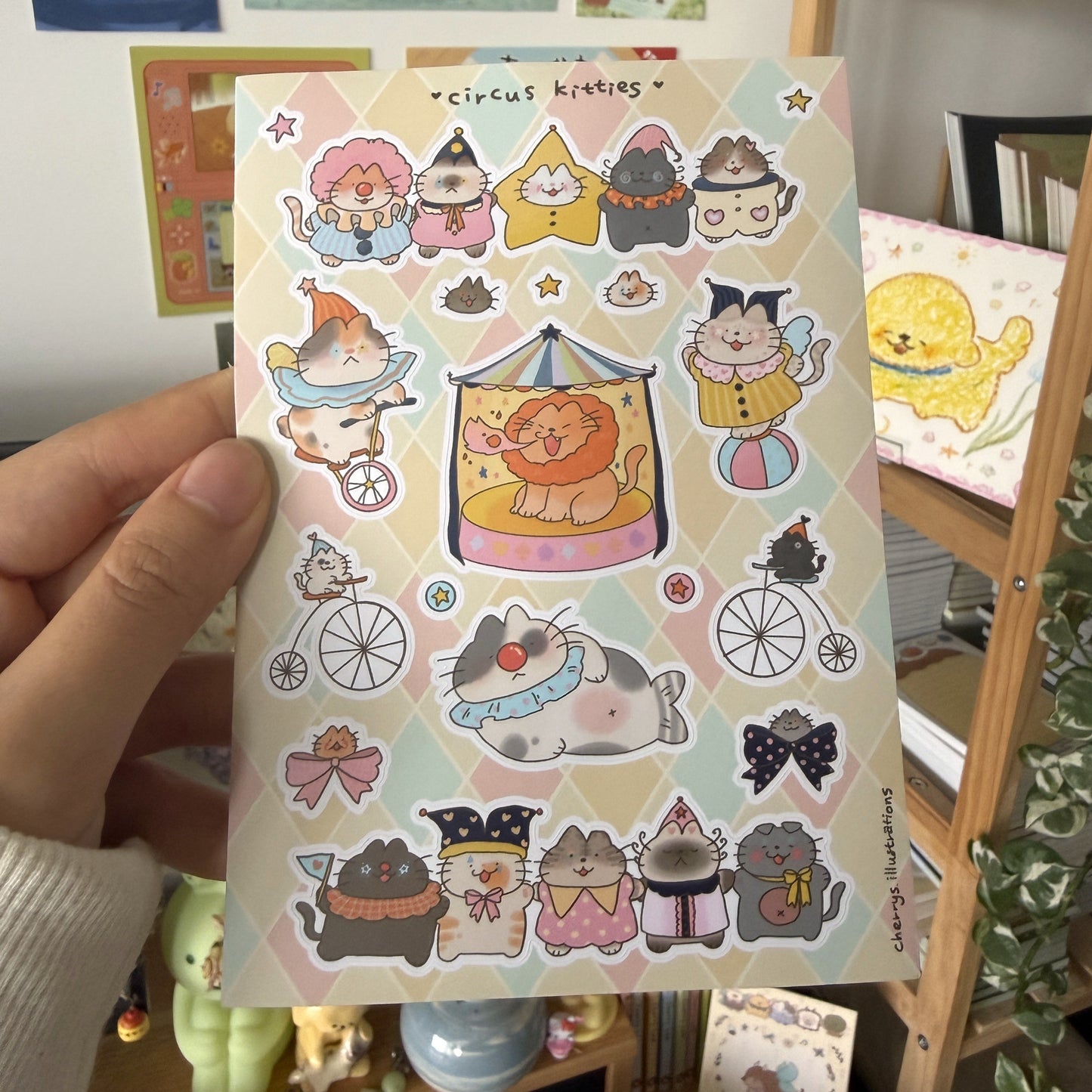Circus Kitties Sticker Sheets