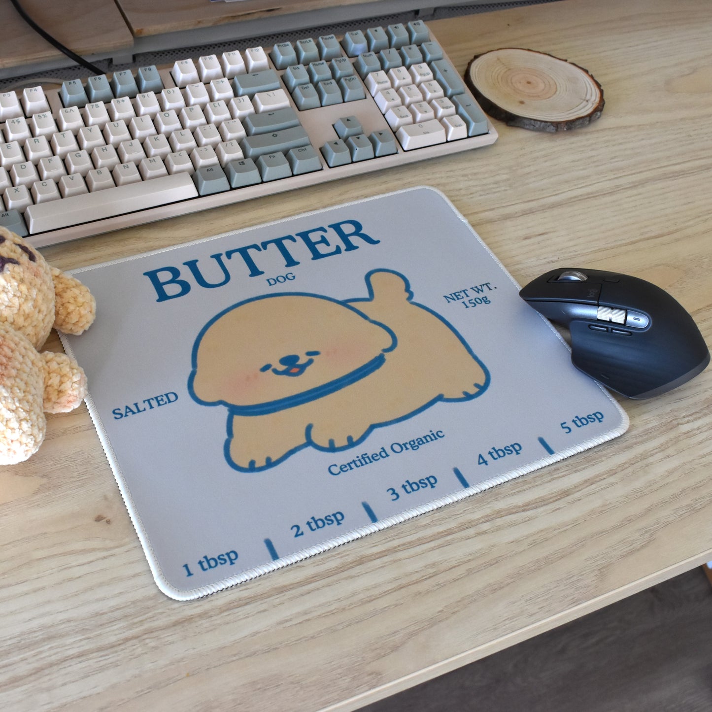 Organic Butter (Dog) Waterproof Mousepad