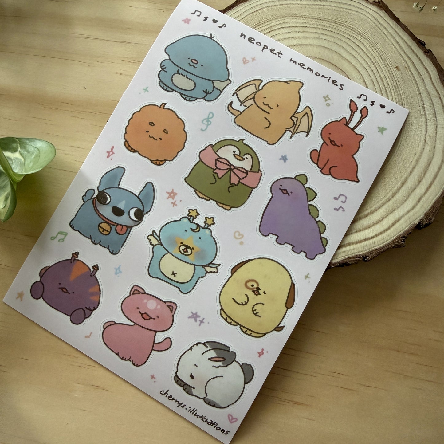 Neopets Memories Sticker Sheet