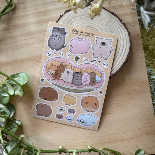 Baby Animals Sticker Sheet