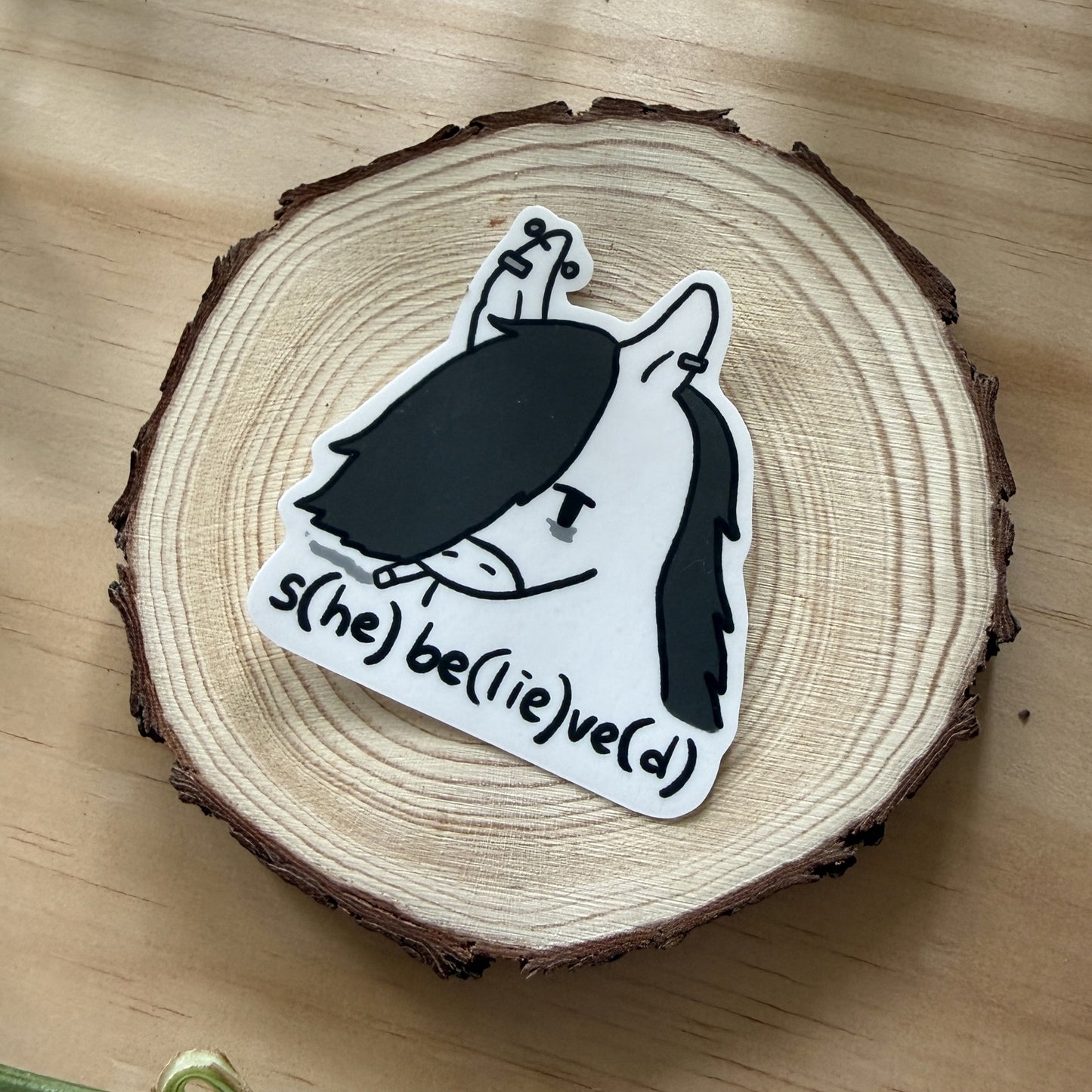 S(he) be(lie)ve(d) Stickers