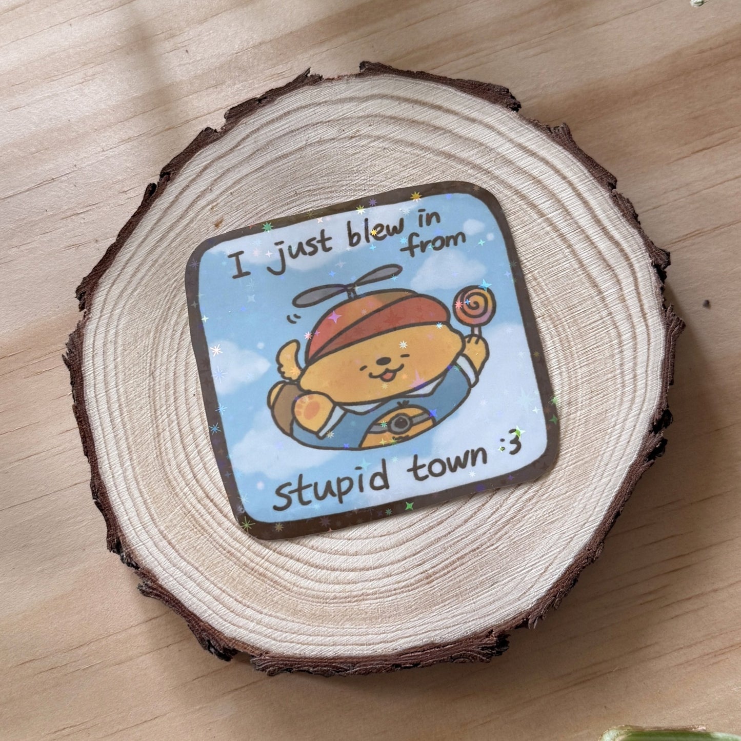 I Just Blew In From Stupid Town Stickers