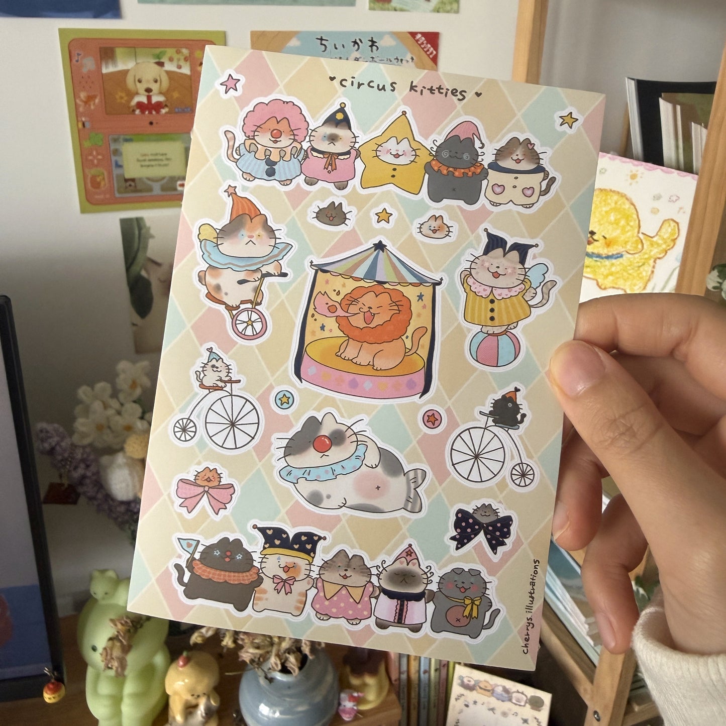 Circus Kitties Sticker Sheets