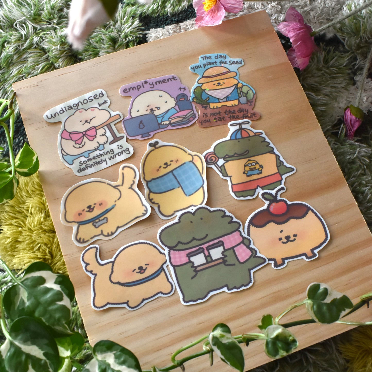 Greasy Butter Dog Stickers