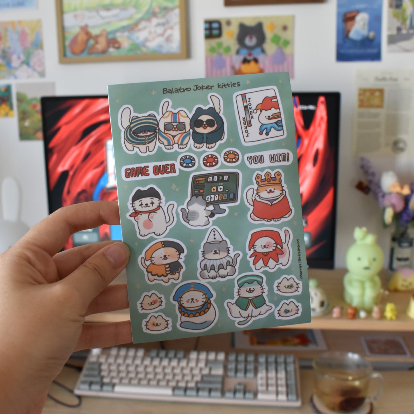 Balatro Joker Kitties Sticker Sheet
