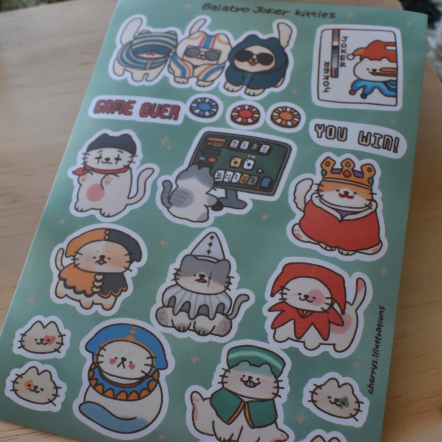 Balatro Joker Kitties Sticker Sheet