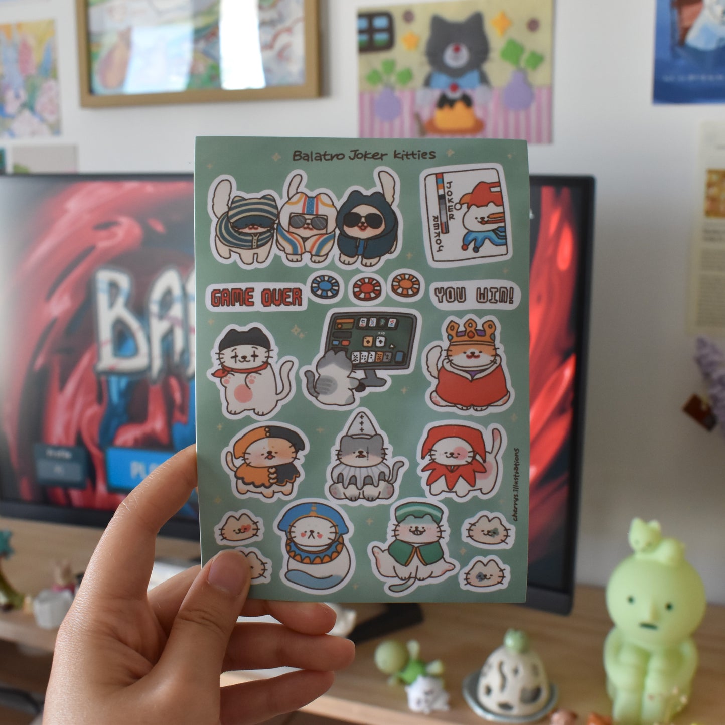 Balatro Joker Kitties Sticker Sheet