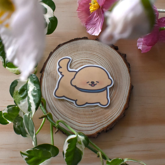 Pixel Butter Dog Pudding Stickers